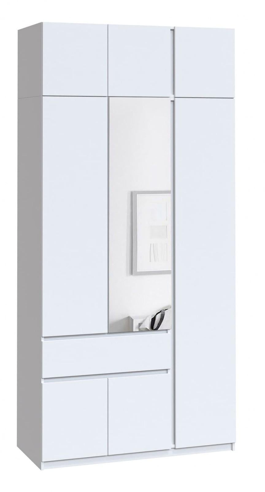 Шкаф с антресолью Мастер Форм Брайт правосторонний 1221х520х2400 мм Белый (30666)