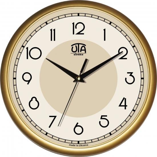 Годинник настінний UTA Classic 30x30 см Gold (118042)