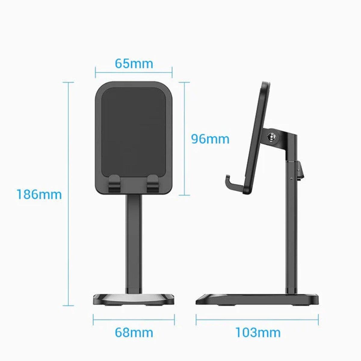 Підставка для телефону Vention KCQB0 Height Adjustable Cell Phone Stand Aluminum Alloy Type Black (18410093) - фото 7