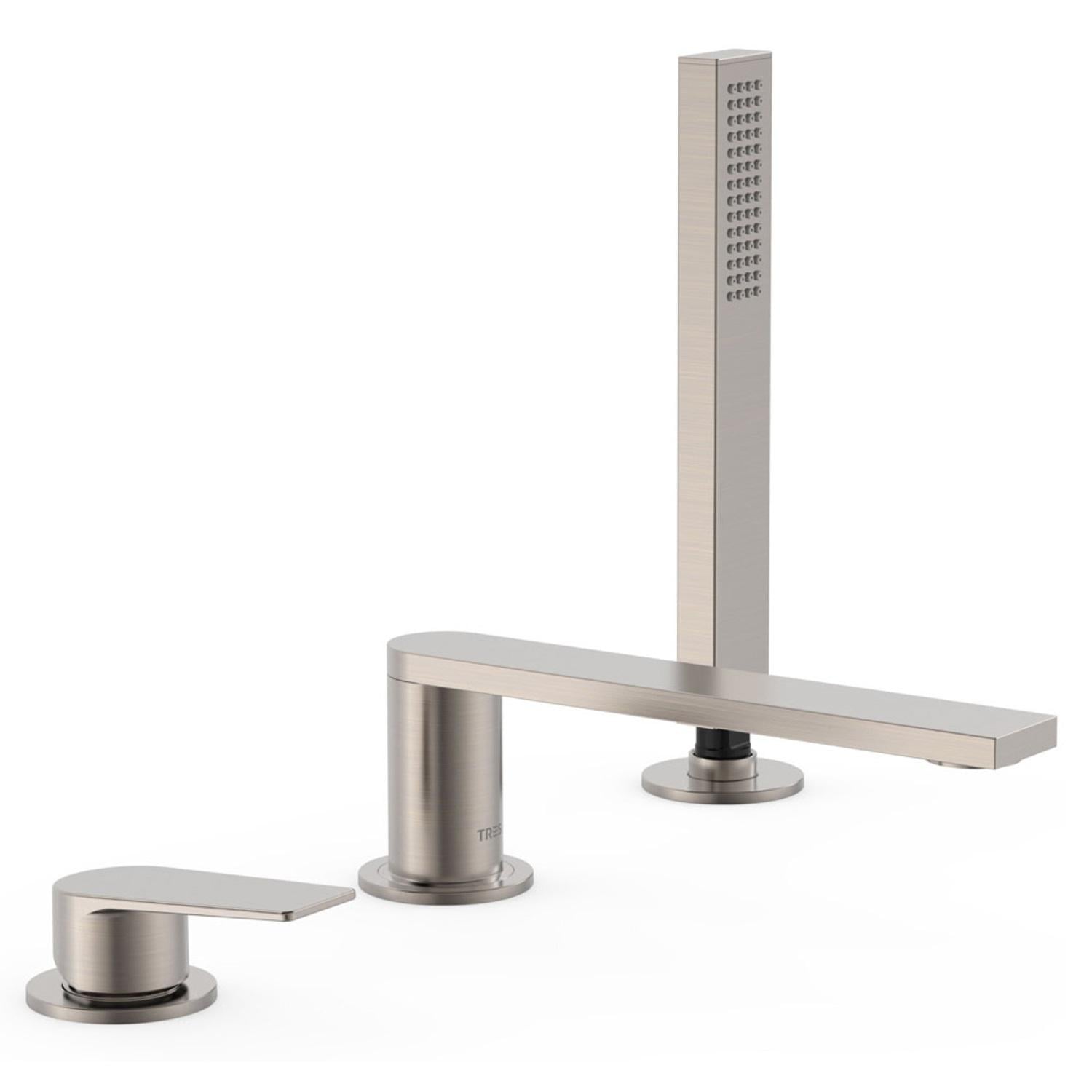 Смеситель на борт ванны Tres Project 21116101AC на три отверстия Сатин (196350)