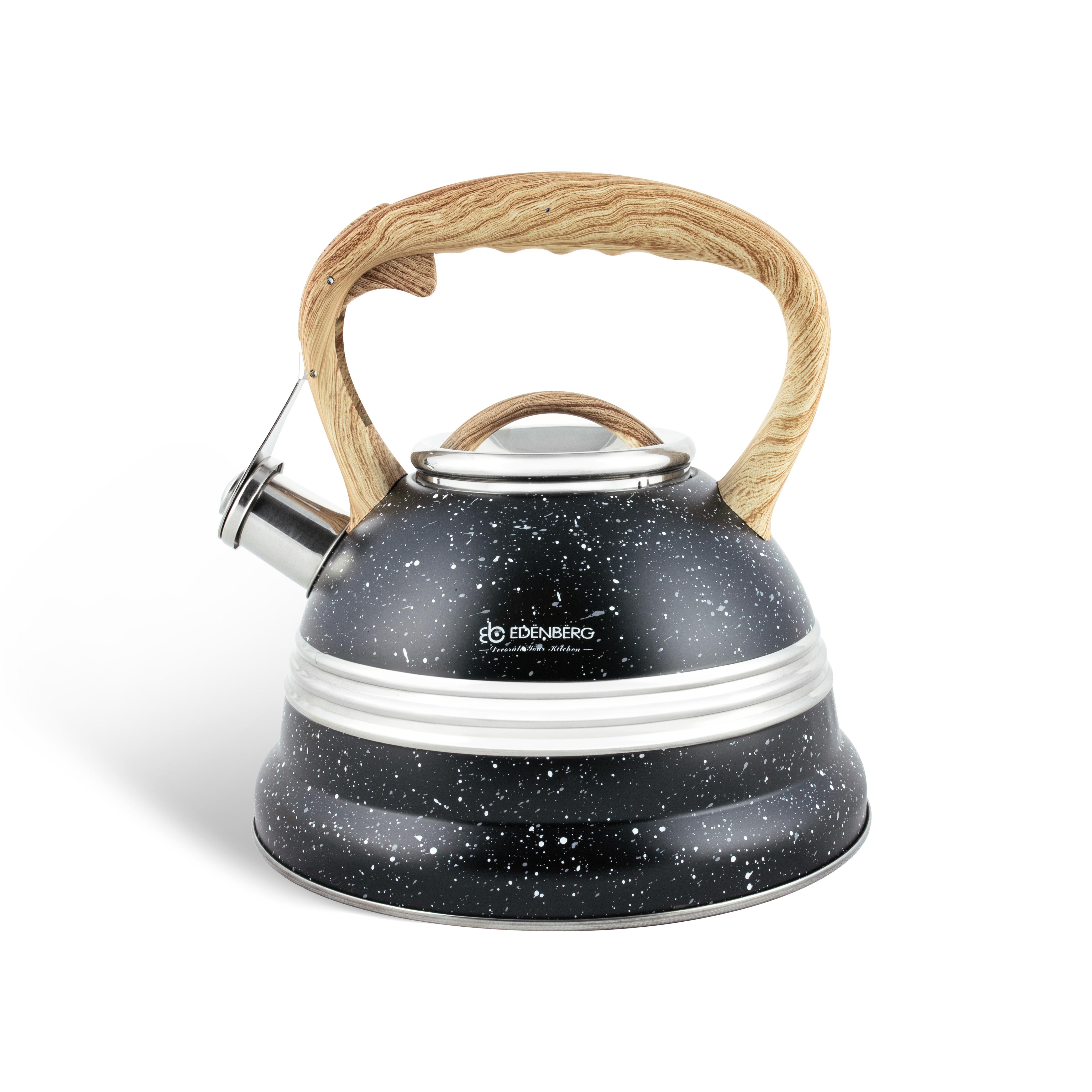 Чайник Edenberg со свистком из нержавеющей стали 3 л (EB-8808-black) Чайник Edenberg со свистком из нержавеющей стали 3 л (EB-8808-black)