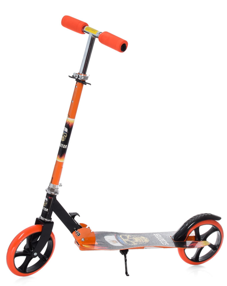 Самокат дитячий iTrike двоколісний/складний з поліуретаном колеса Помаранчевий (DS-171-S-290)