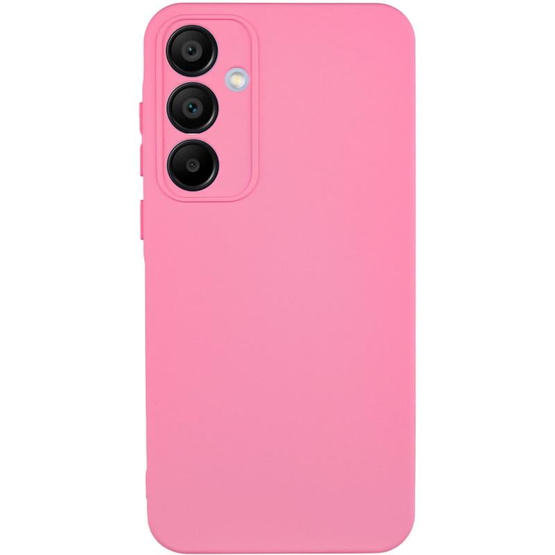 Противоударный чехол TPU GETMAN Liquid Silk Full Camera для Samsung Galaxy S23 FE Розовый / Pink
