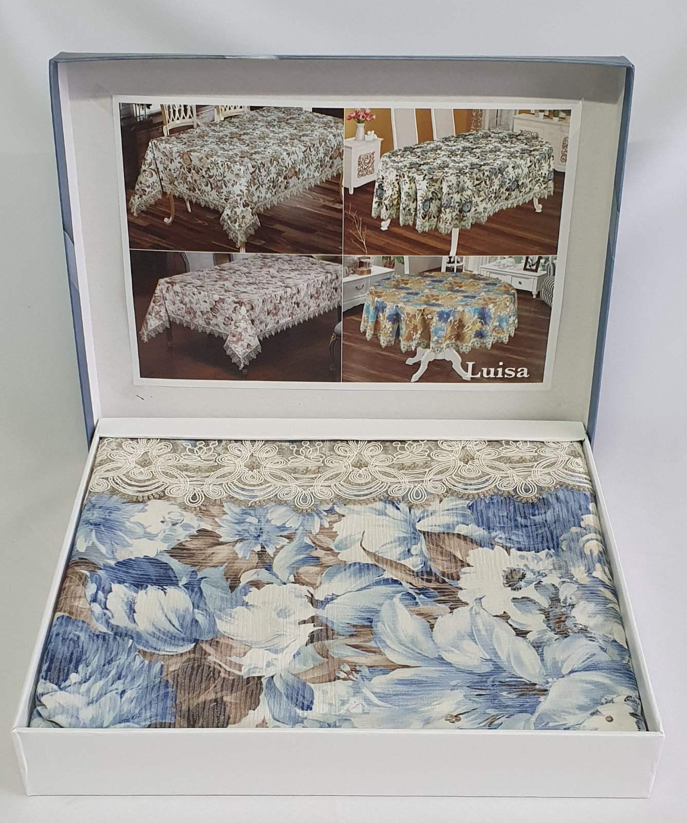 Скатерть с кружевом Sagol 160x220 V (CN10280)