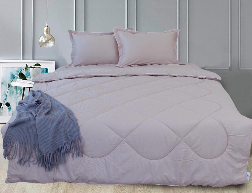 Комплект постельного белья TAGtekstil сатин с одеялом Elegant Powder Полуторный 150х220 см (19006)