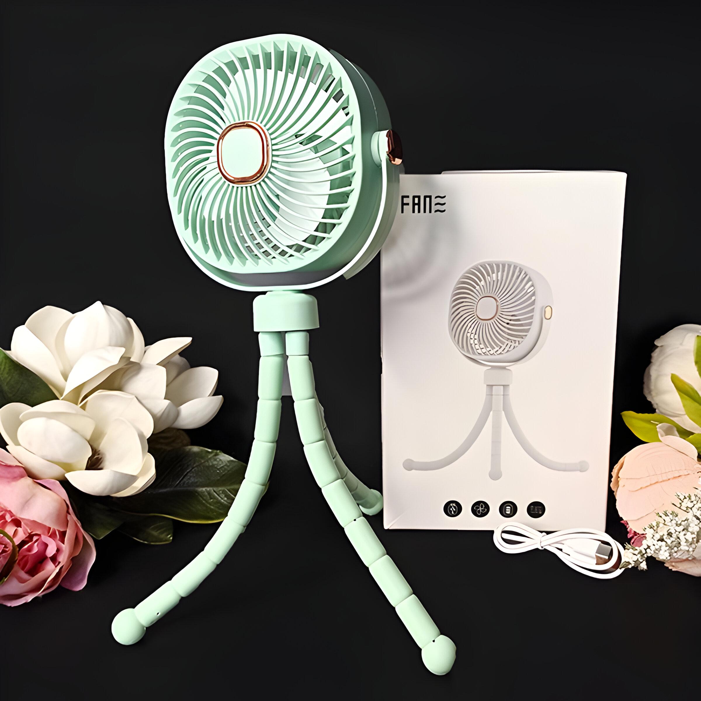Вентилятор-USB настільний із гнучким штативом Салатовий (ZB114) - фото 3 Вентилятор-USB настільний із гнучким штативом Салатовий (ZB114) - фото 3