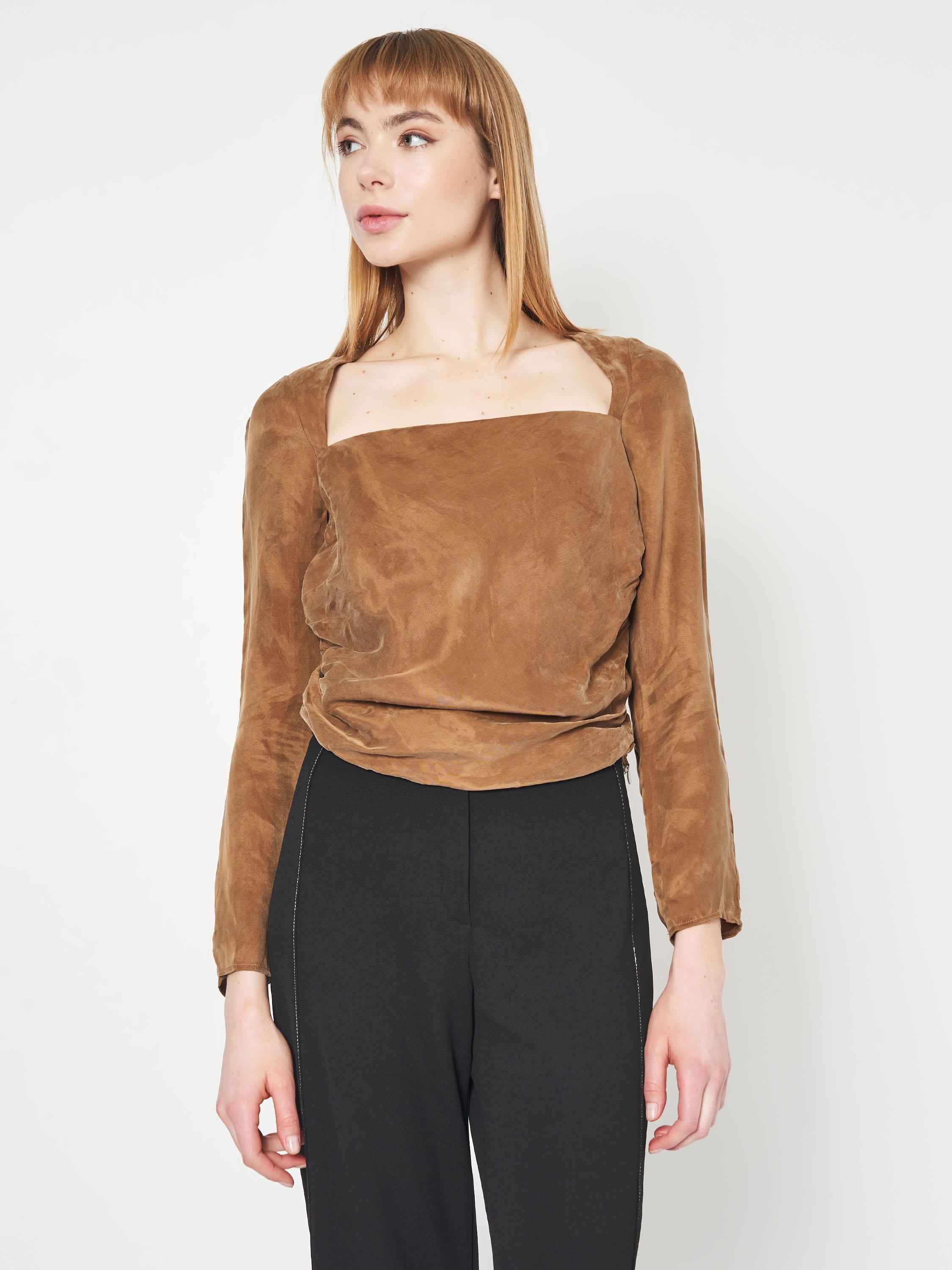 Блуза S Коричневый (7052022abr)