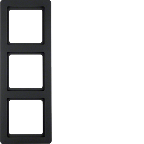 Рамка Berker Q.1 трехместная Антрацитовый (10136086)