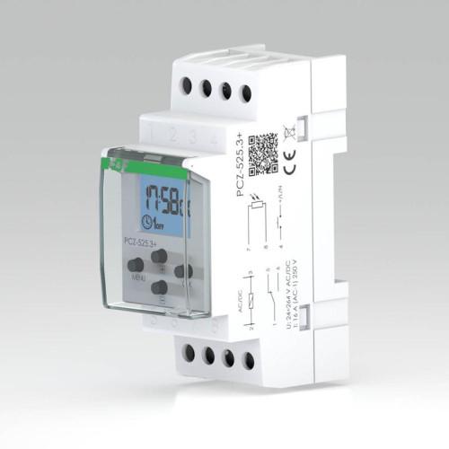 Таймер програмований F&F PCZ-525.3-PLUS 24/264 В AC/DC 16A (27873857) Таймер програмований F&F PCZ-525.3-PLUS 24/264 В AC/DC 16A (27873857)