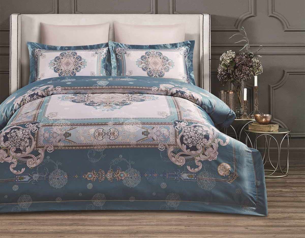 Комплект постільної білизни 200х220 см Сатин жаккард Valeria Glamor Arya AR-TR1004147
