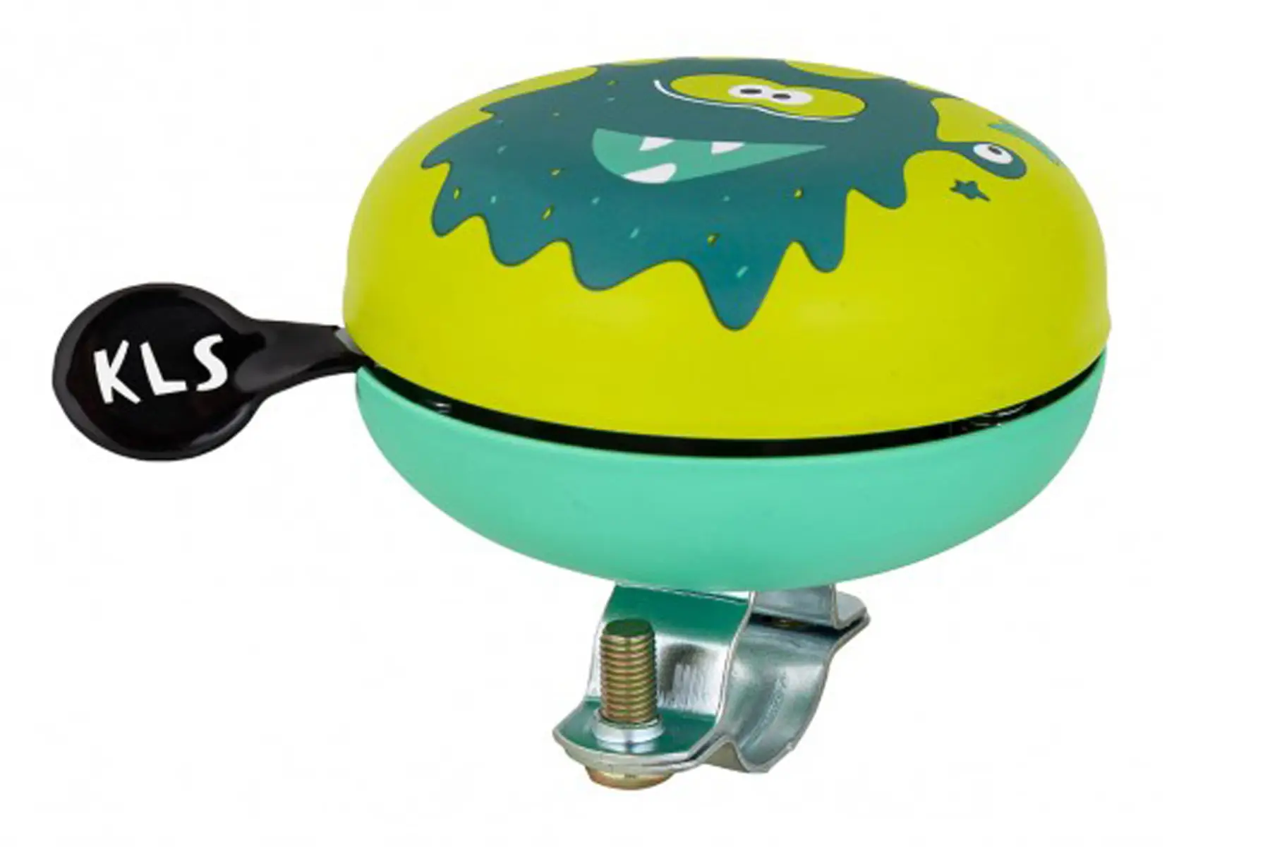 Звонок детский на руль KLS Bell Kiddie Монстрик Зеленый/Бирюзовый (8585053825760)