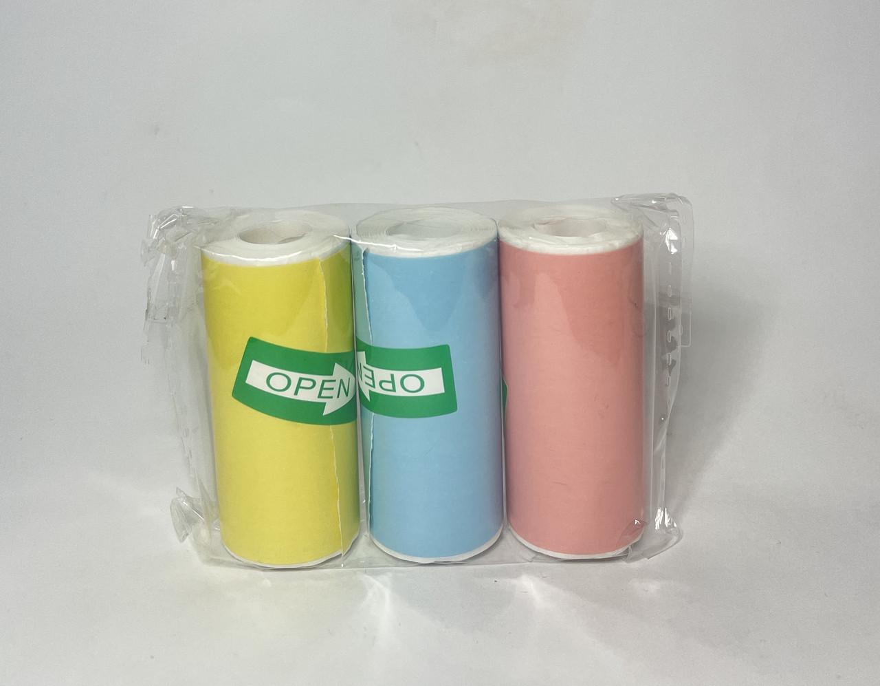 Термобумага клейкая для детского термопринтера 3 шт. Разноцветный Термобумага клейкая для детского термопринтера 3 шт. Разноцветный