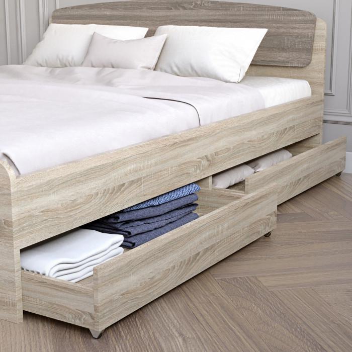 Ліжко двоспальне Асторія 160х200 см Сонома/Трюфель (26732061) - фото 4 Ліжко двоспальне Асторія 160х200 см Сонома/Трюфель (26732061) - фото 4