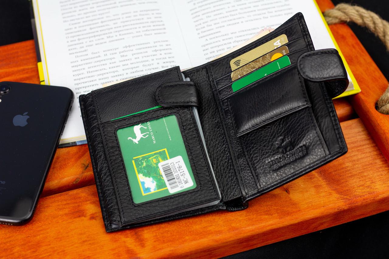 Кошелек мужской Marco Coverna вертикального типа из натуральной кожи под документы Черный (MC-5176-1) - фото 9 Кошелек мужской Marco Coverna вертикального типа из натуральной кожи под документы Черный (MC-5176-1) - фото 9