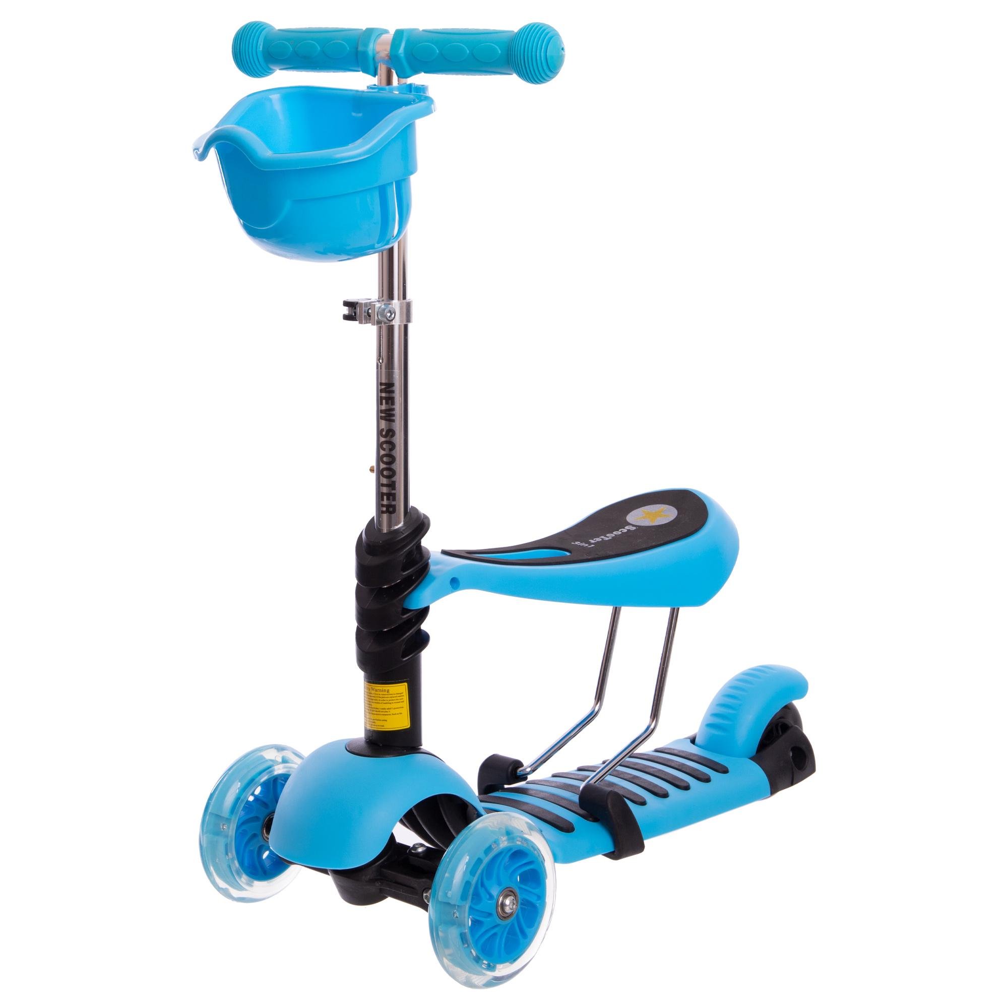 Самокат детский трехколесный Micro Mini C-0332 3в1 Голубой (DR011337) Самокат детский трехколесный Micro Mini C-0332 3в1 Голубой (DR011337)