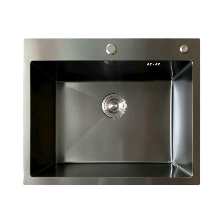 Мойка для кухни MIXXUS MH5843 врезная 3,0/0,8 мм 580x430 мм Графит Нержавеющая сталь микродекор (MI8217)