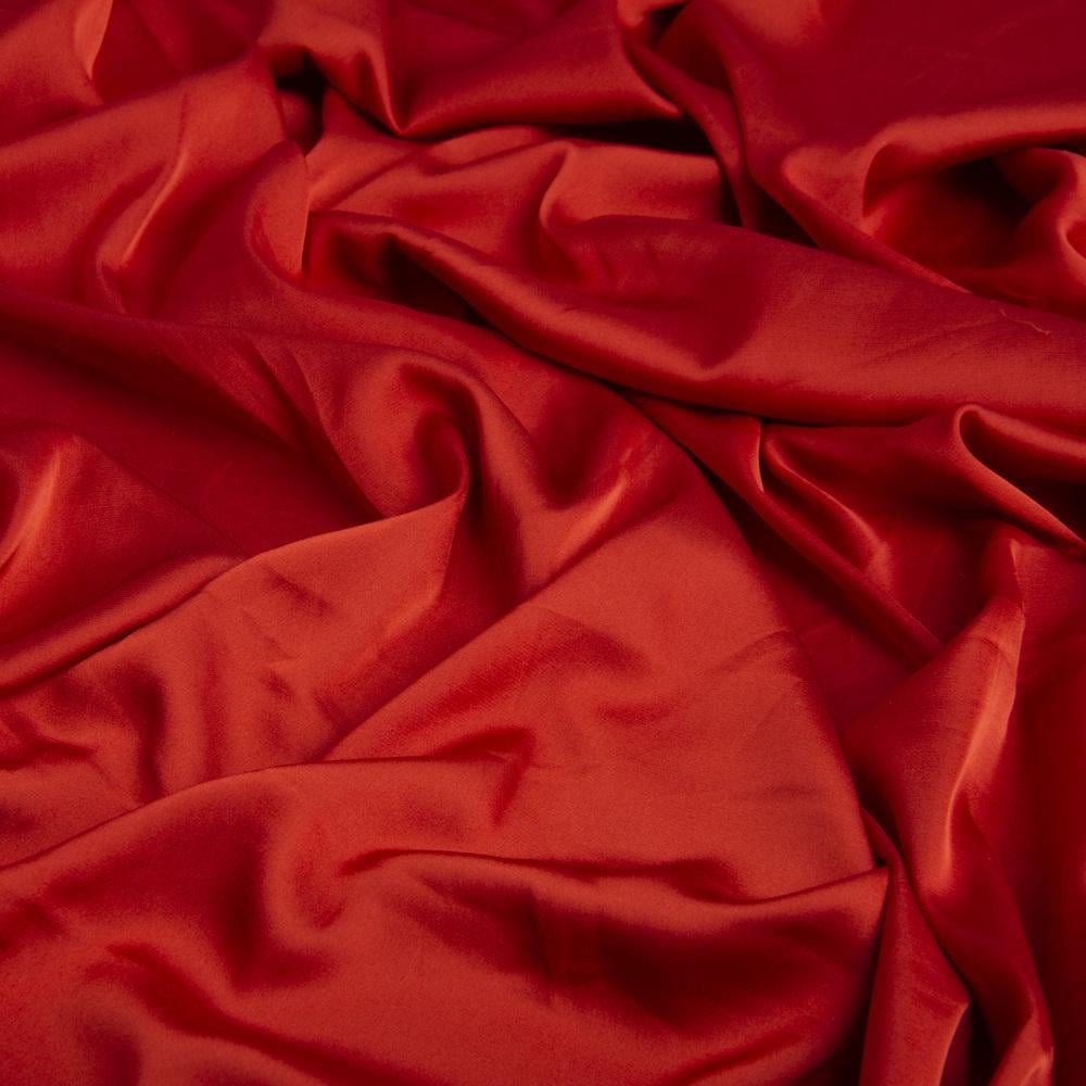 Ткань плательная атлас шелк Vanessa теракот