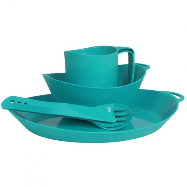 Набор посуды туристической Lifeventure Ellipse Camping Tableware Set Бирюзовый (1012-75801)