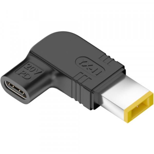Перехідник для ноутбука Lenovo 20 В Type-C to DC 11x4,5 мм (599696) Перехідник для ноутбука Lenovo 20 В Type-C to DC 11x4,5 мм (599696)
