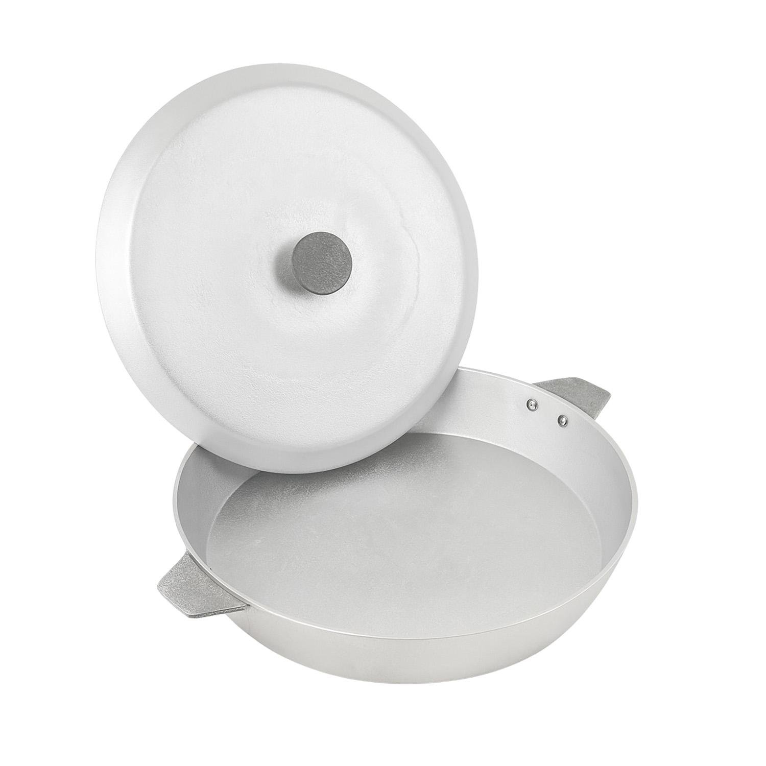 Сковорода алюминиевая с крышкой и литыми ручками Ø 29,4 см - фото 2