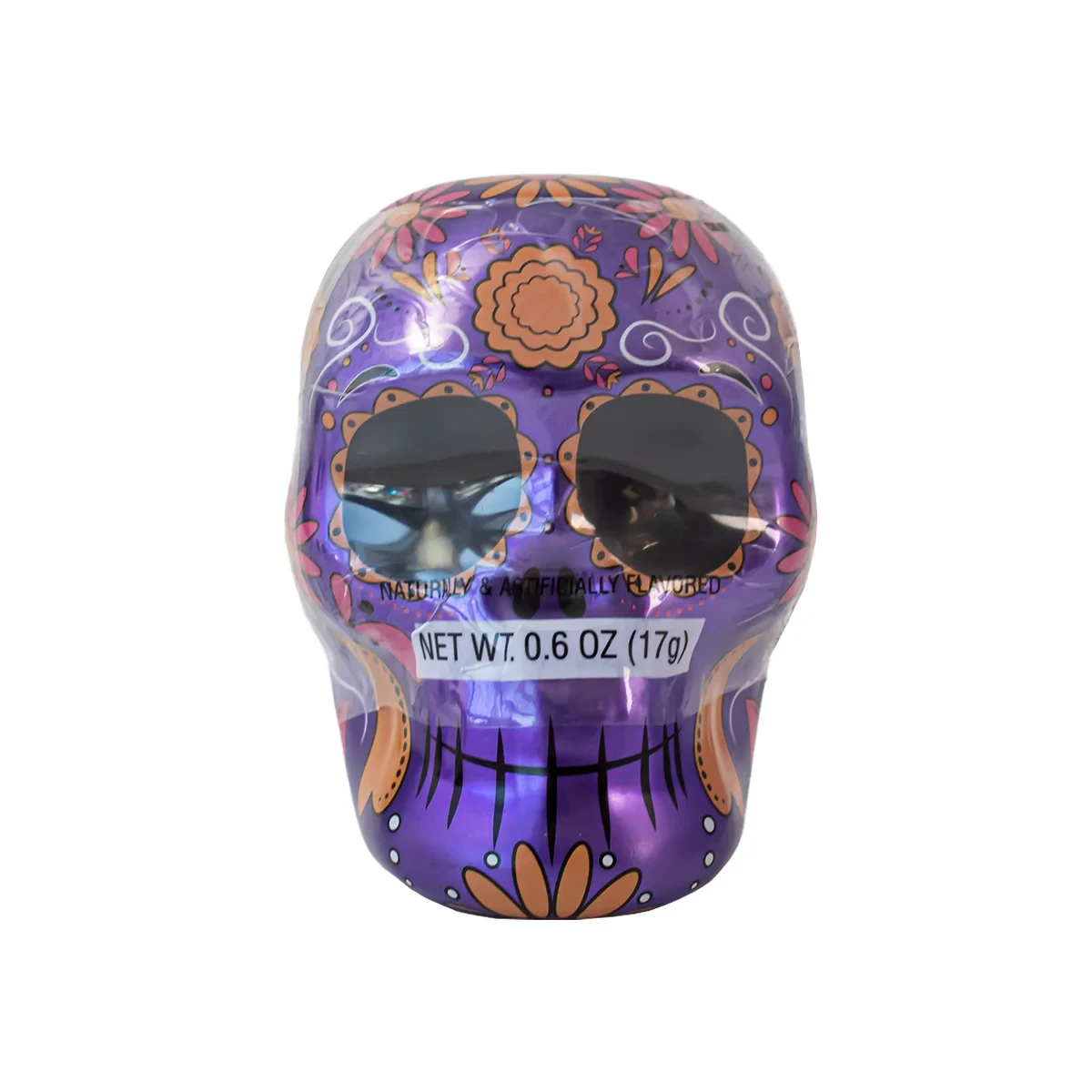 Череп с конфетами Halloween Skull Tin with Smarties 17 г Фиолетовый (1689321957)