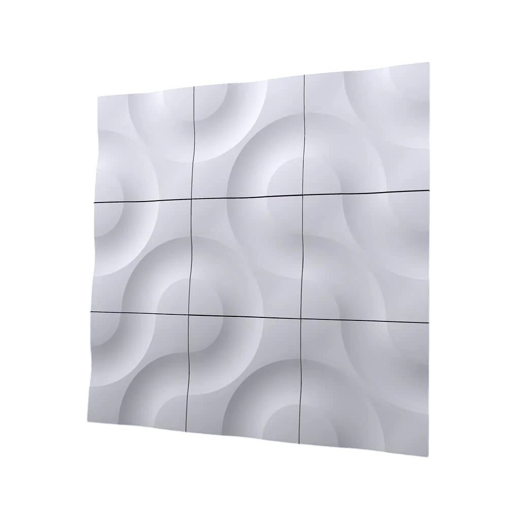 3D-панель гіпсова декоративна Ядра для обробки під фарбування 500x500x30 мм Білий (30635296)