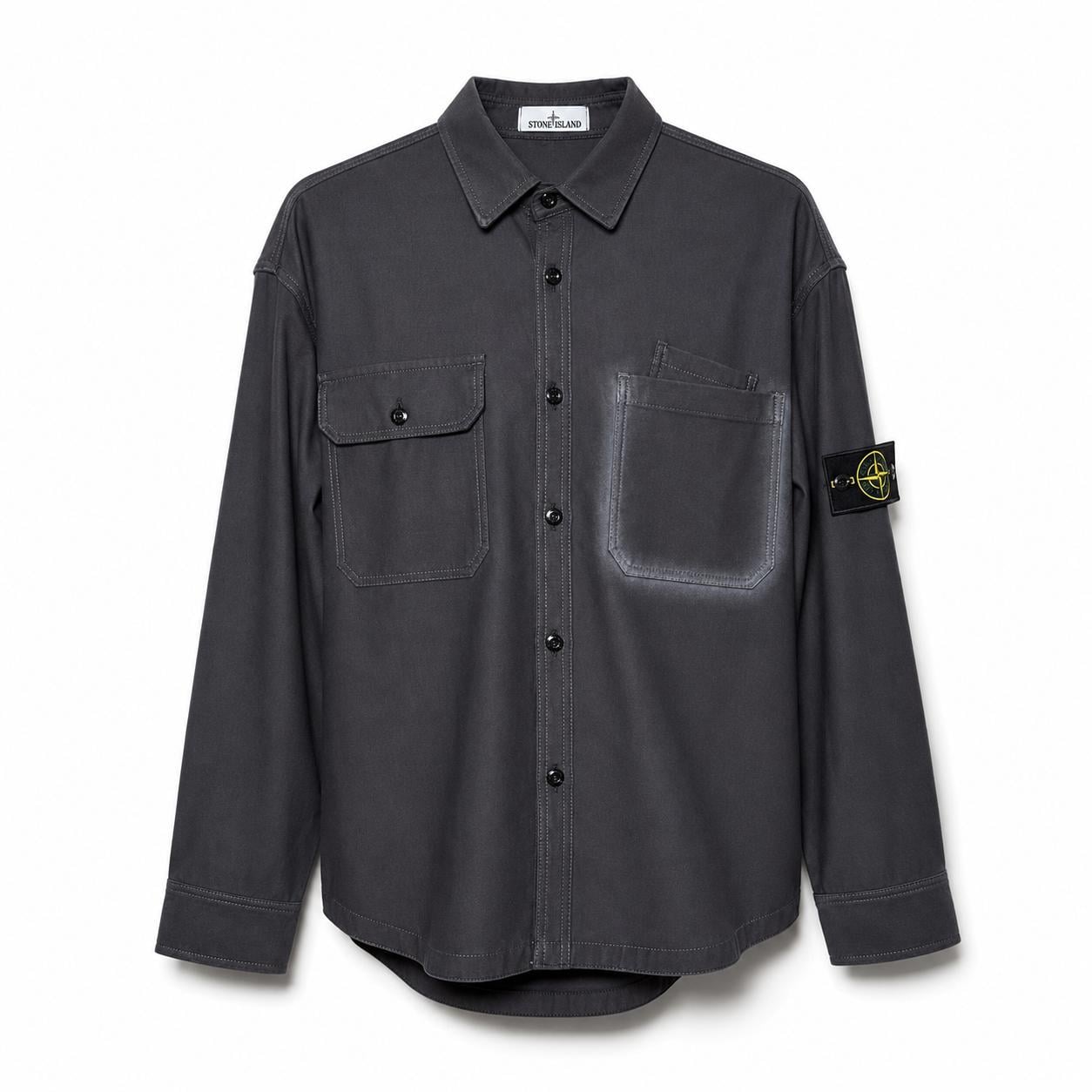 Рубашка мужская в стиле Stone Island Stretch Velvet Overshirt M Темно-серый (SI11004.7M) Рубашка мужская в стиле Stone Island Stretch Velvet Overshirt M Темно-серый (SI11004.7M)