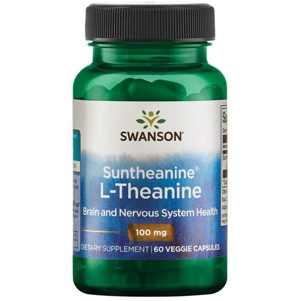 Теанин Swanson Suntheanine L-Theanina 100 мг 60 Veg Caps - фото 1