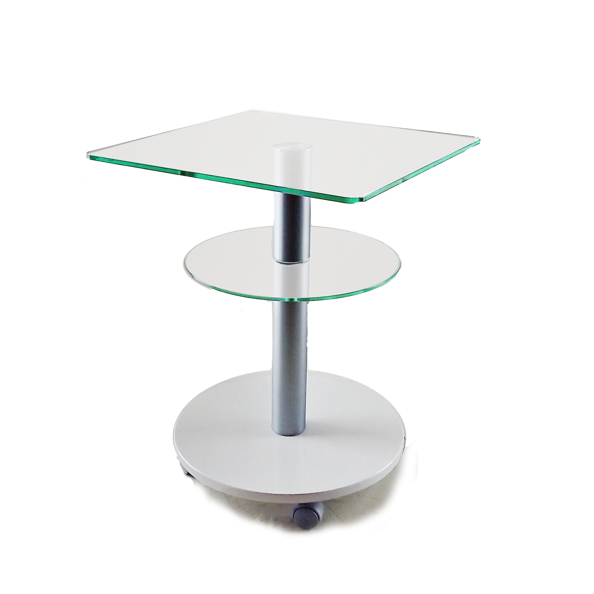 Стол журнальный стеклянный Commus Bravo Light Kv6 satin-white-alm60 Белый металлик (444820242) - фото 4 Стол журнальный стеклянный Commus Bravo Light Kv6 satin-white-alm60 Белый металлик (444820242) - фото 4