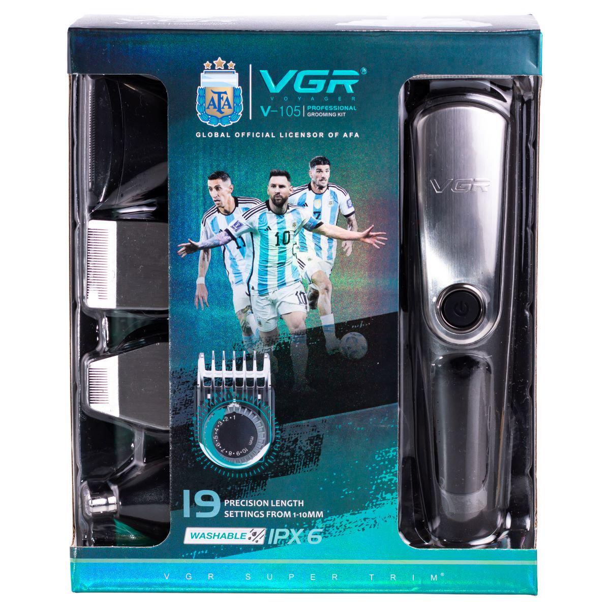 Набор для стрижки VGR V-105 волос 5в1 машинка/триммер/бритва (7360) - фото 18