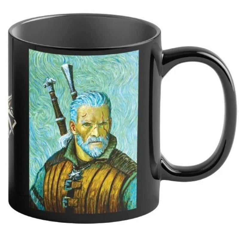 Чашка керамическая Good Loot Game Art Chronicles: The Witcher Geralt Van Gogh Черный (5908305247661)