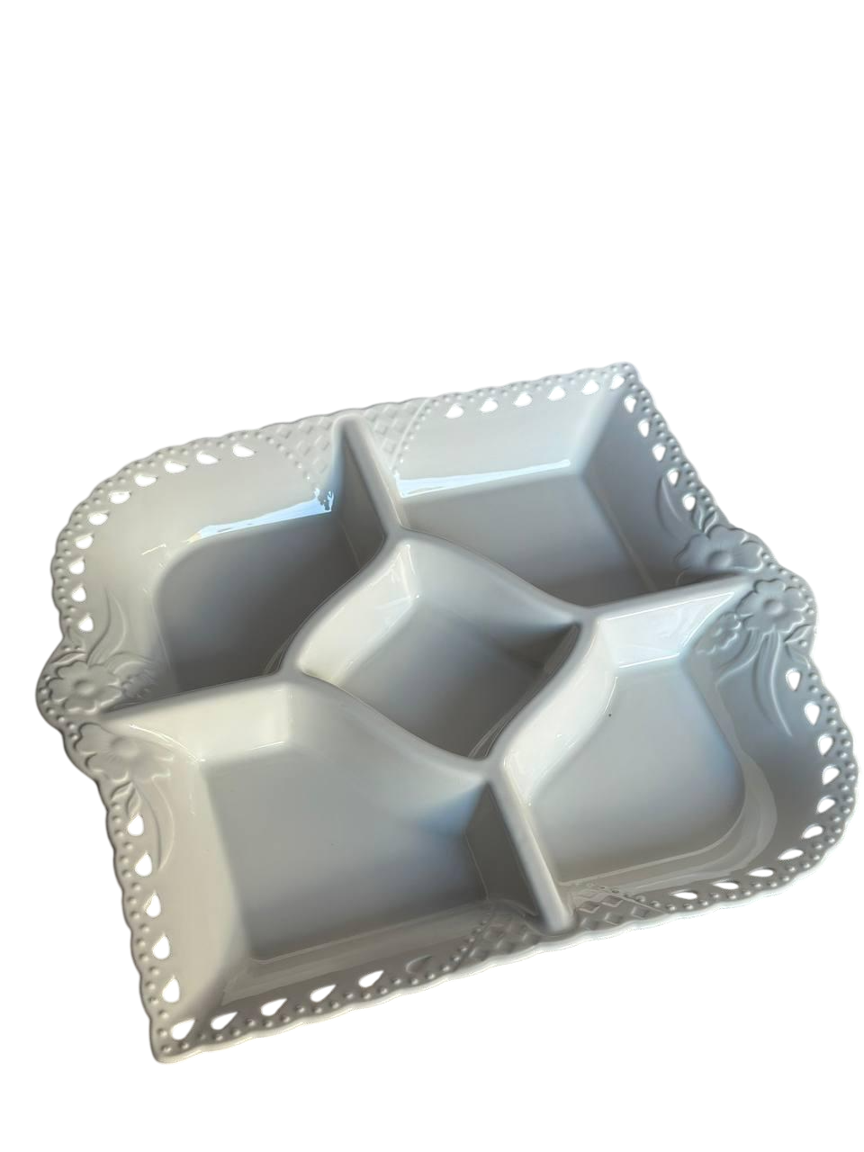 Менажниця TS Kitchen керамічна 32,5 см 5 секцій Білий (24628255)