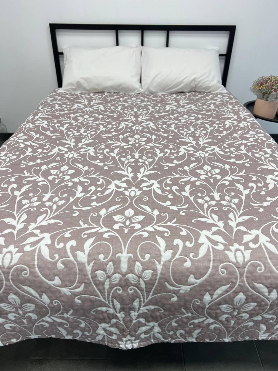 Покрывало муслиновое евро 200х230 Коричневый (П4К-al-muslin25-004)