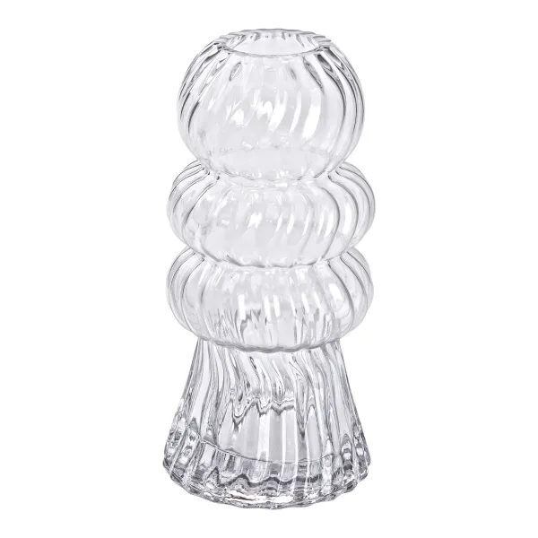 Ваза для цветов Water rose стеклянная 24,5 см Прозрачный (HP-1727)