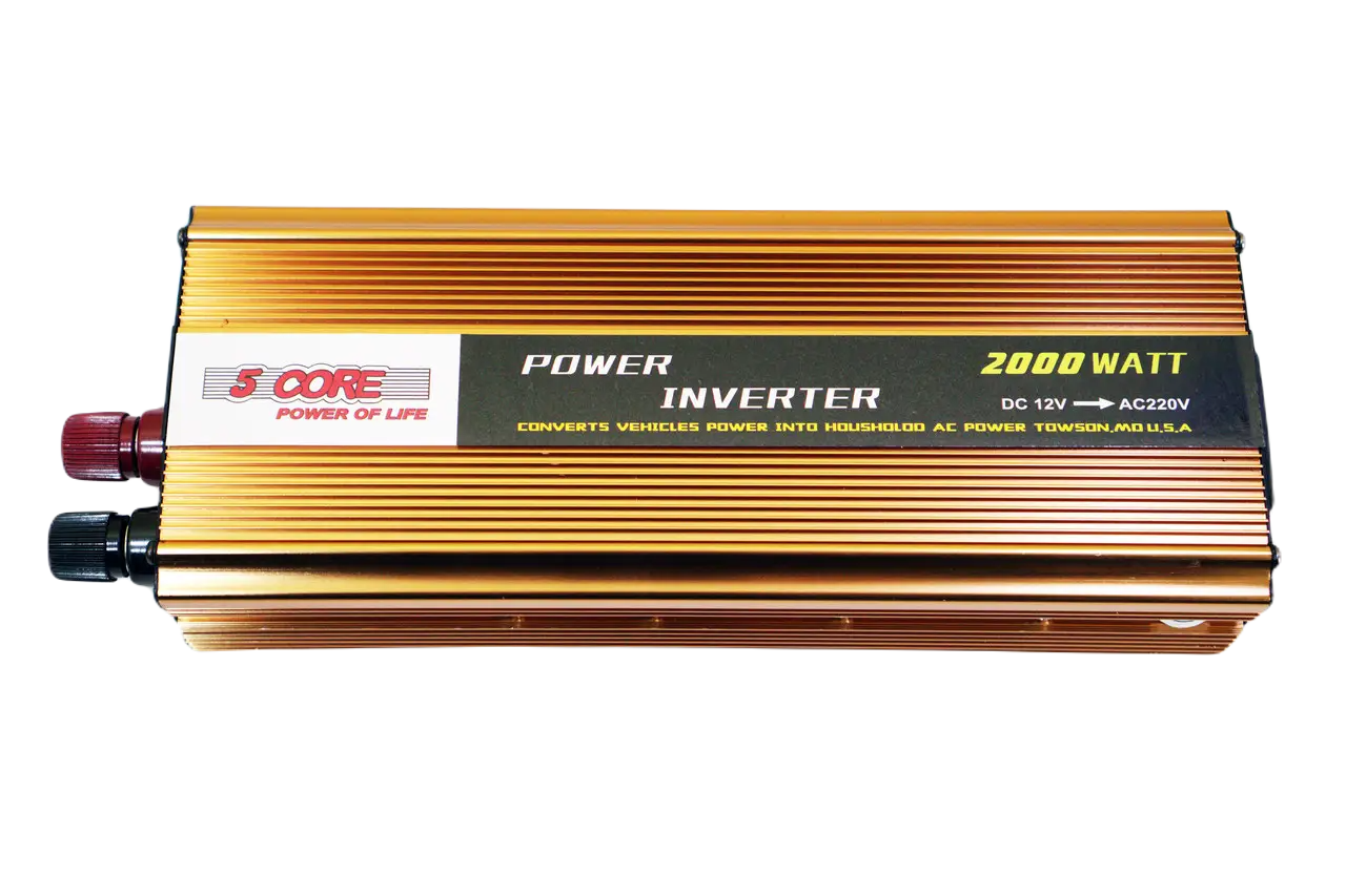 Инвертор 12-220 V 5 Core 2000 W Gold (3_02492)