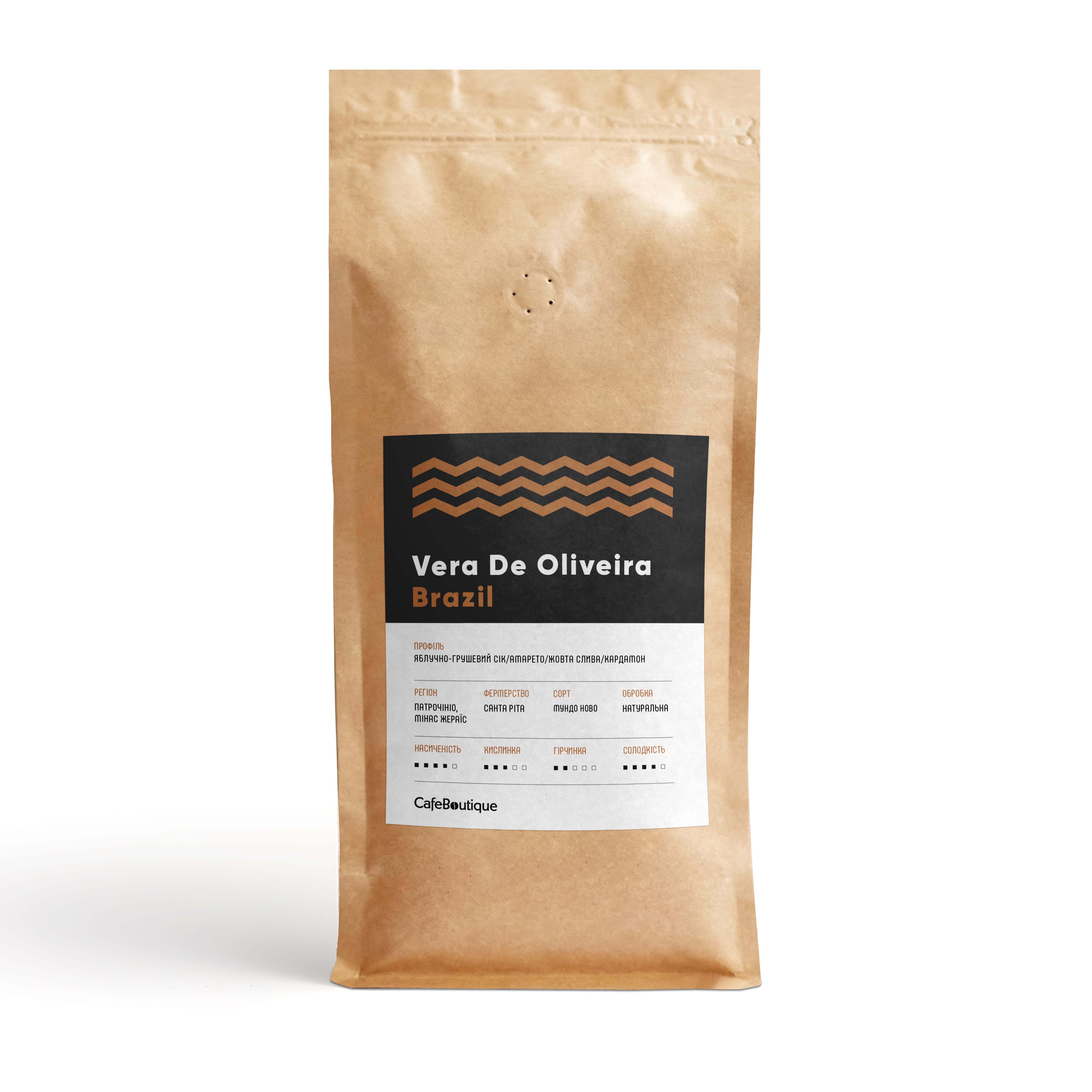 Кофе в зернах свежеобжаренный CafeBoutique Brazil Vera De Oliveira 1 кг (8931143)