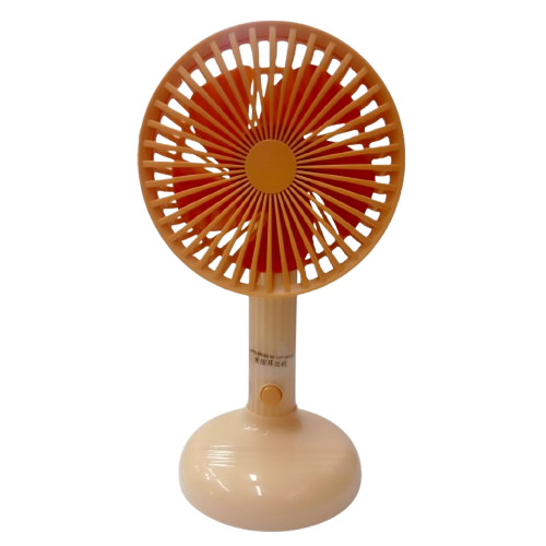 Вентилятор с подставкой ручной Fan с 3 режимами аккумулятора от Micro USB Оранжевый (FY061)