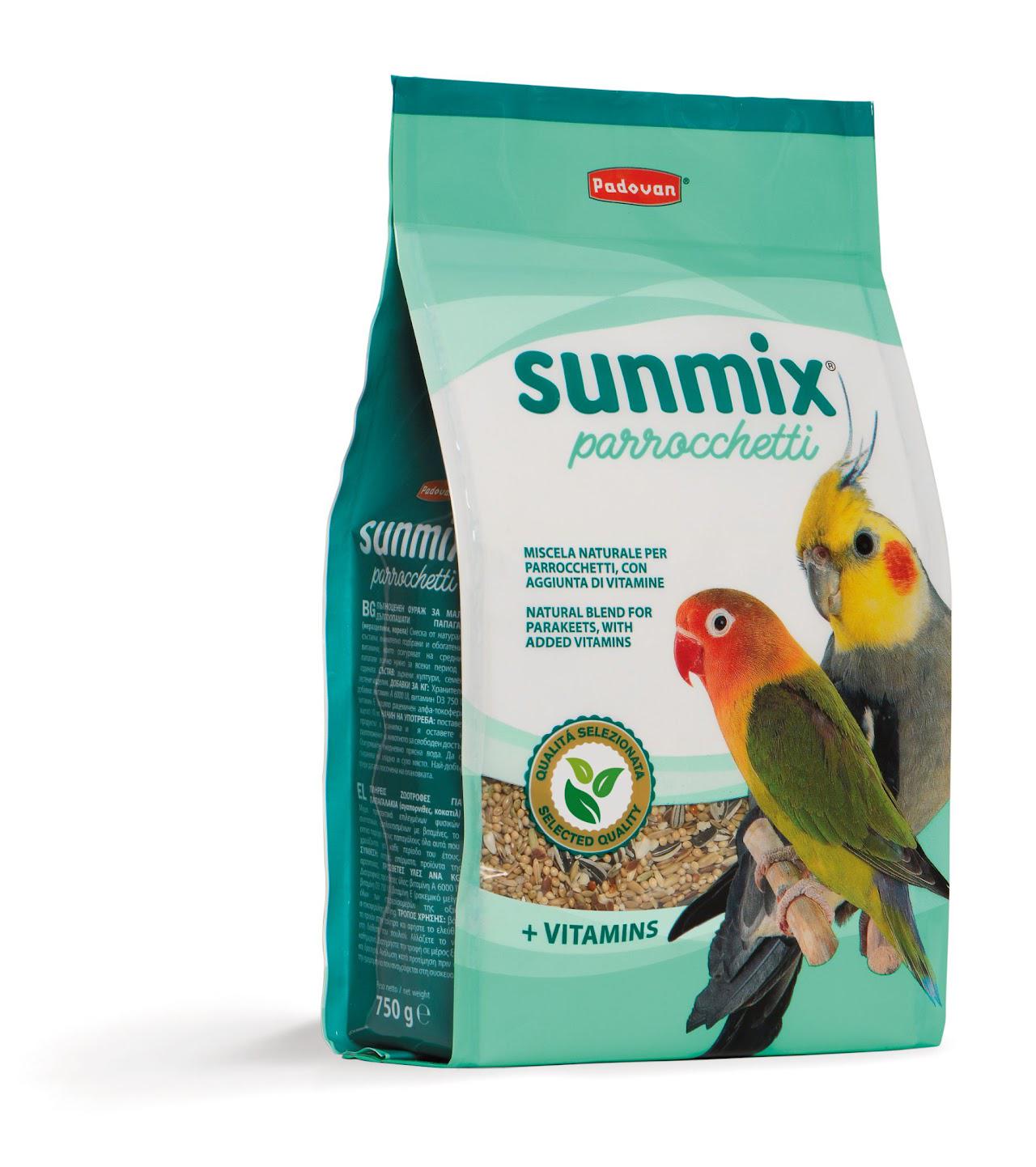 Корм для попугаев Padovan Sunmix Parrocchetti 750 г (24390203)