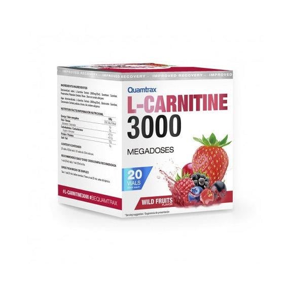 Жиросжигатель для спорта Quamtrax L-Carnitine 3000 20х25 мл Wild Fruits