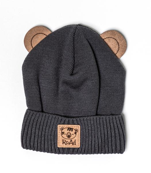 Шапка детская для мальчиков Тигр D702 флис 44-48 см Графитовый