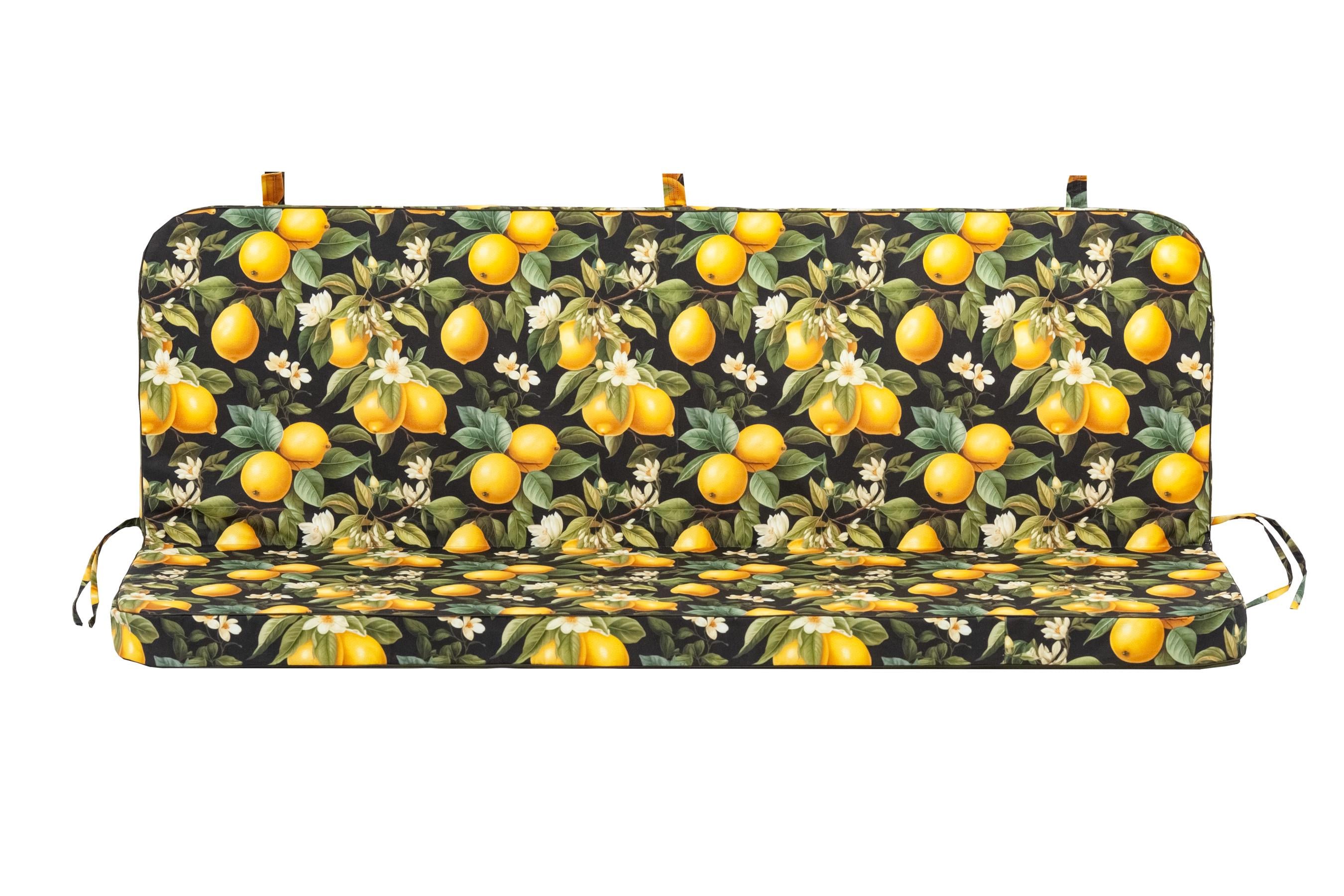 Матрас для качелей eGarden Victoria 180x110x8 см ткань с тефлоновым покрытием Принц лимон