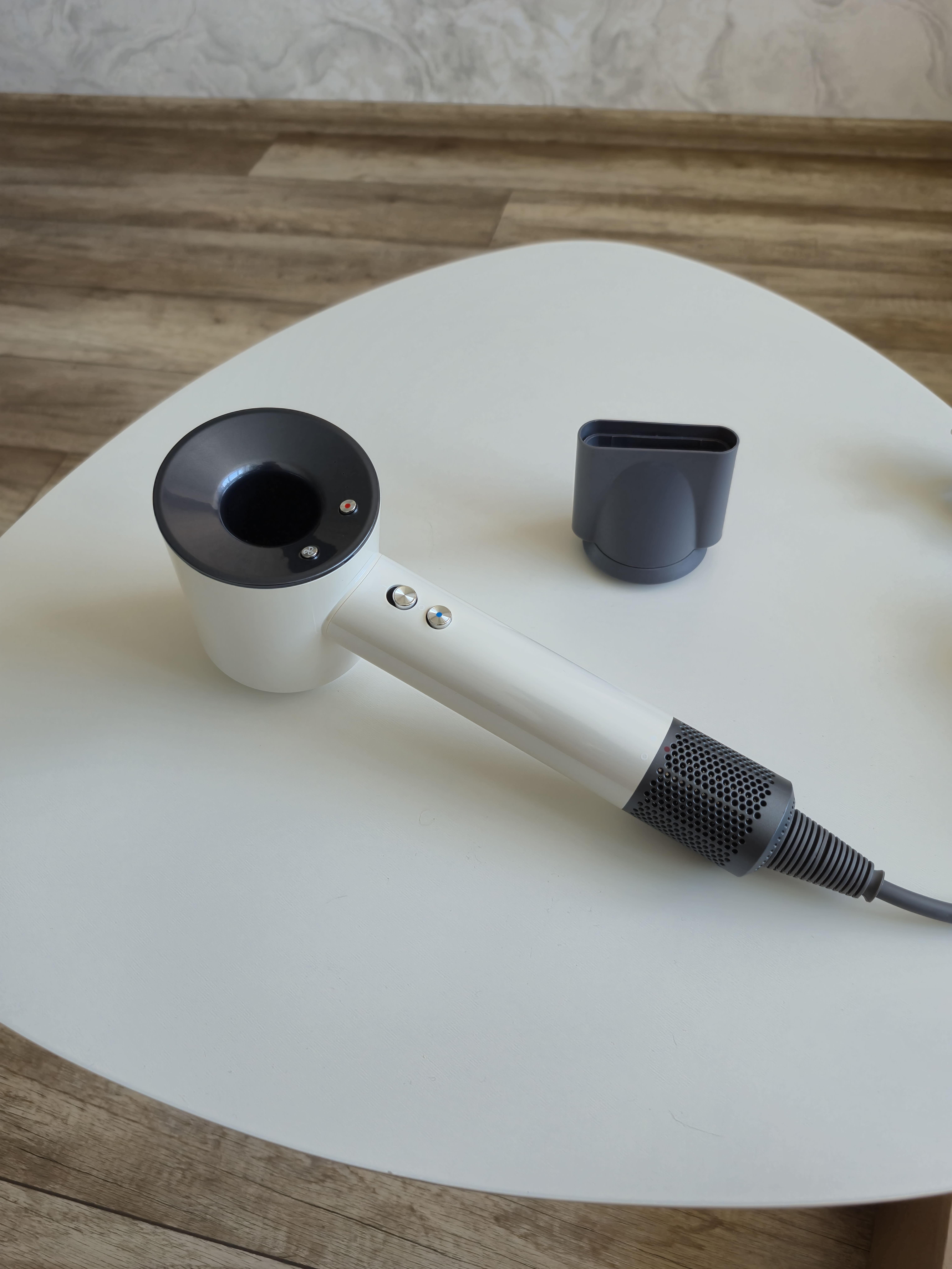 Фен для волосся Super Hair Dryer 1 насадка 1600 Вт Білий з темно-сірим (10006)