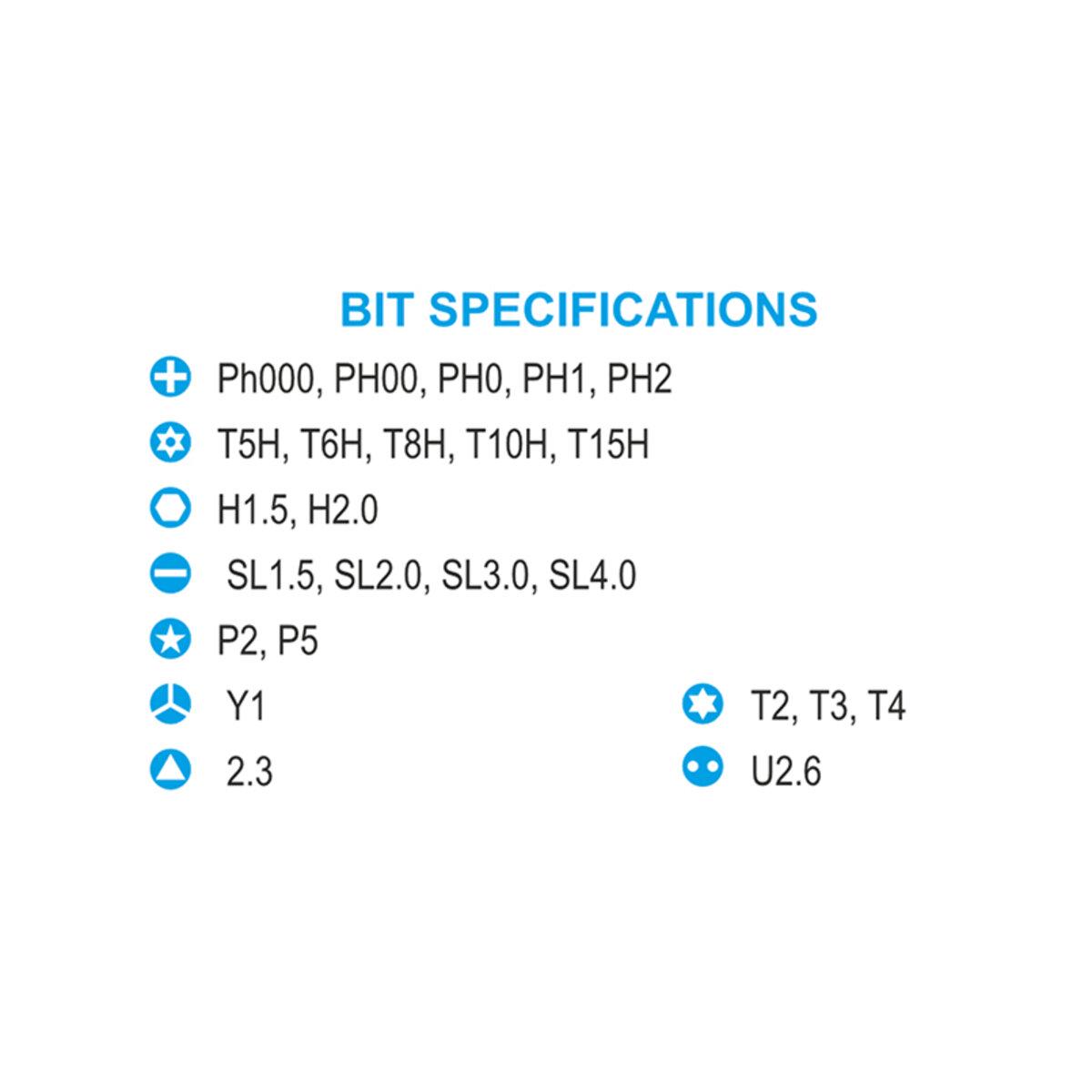 Викрутка Brevia з комплектом насадок для точних робіт 24в1 - фото 2 Викрутка Brevia з комплектом насадок для точних робіт 24в1 - фото 2