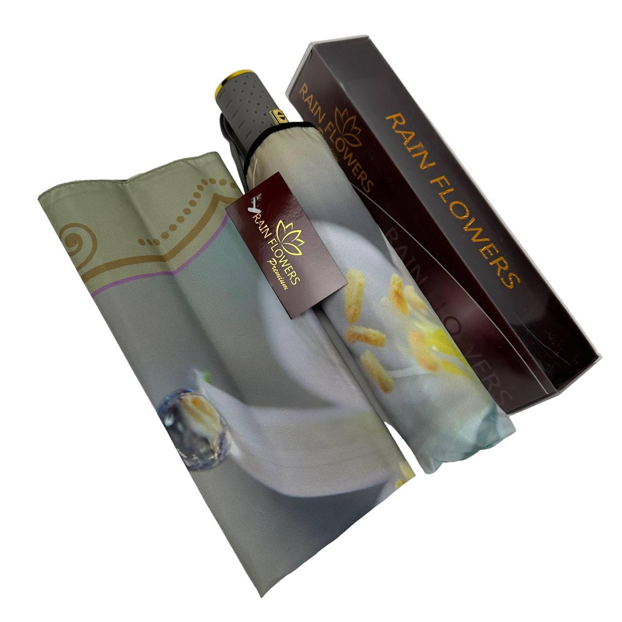 Зонт женский автомат Rain Flower цветочный принт в подарочной упаковке с платком (01030-2) - фото 2 Зонт женский автомат Rain Flower цветочный принт в подарочной упаковке с платком (01030-2) - фото 2