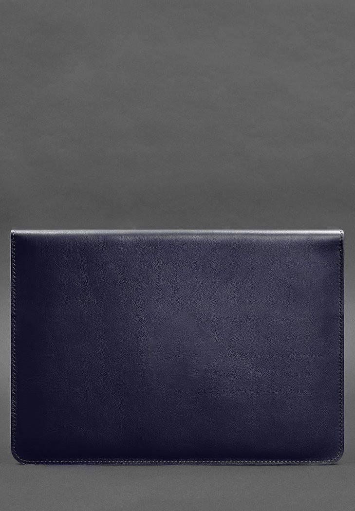 Чехол-конверт кожаный на магнитах для ноутбука универсальный Темно-синий (A-028007) - фото 5 Чехол-конверт кожаный на магнитах для ноутбука универсальный Темно-синий (A-028007) - фото 5