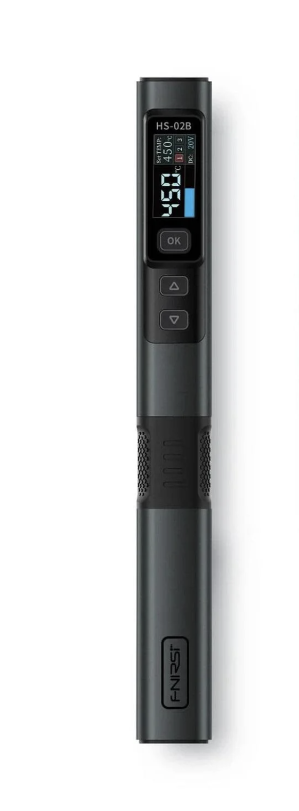 Паяльник FNIRSI HS-02B сумісний з жалами C245 підтримка PD3,0/QC2,0/DC9-24V/100W до 450°C (00-00029680)