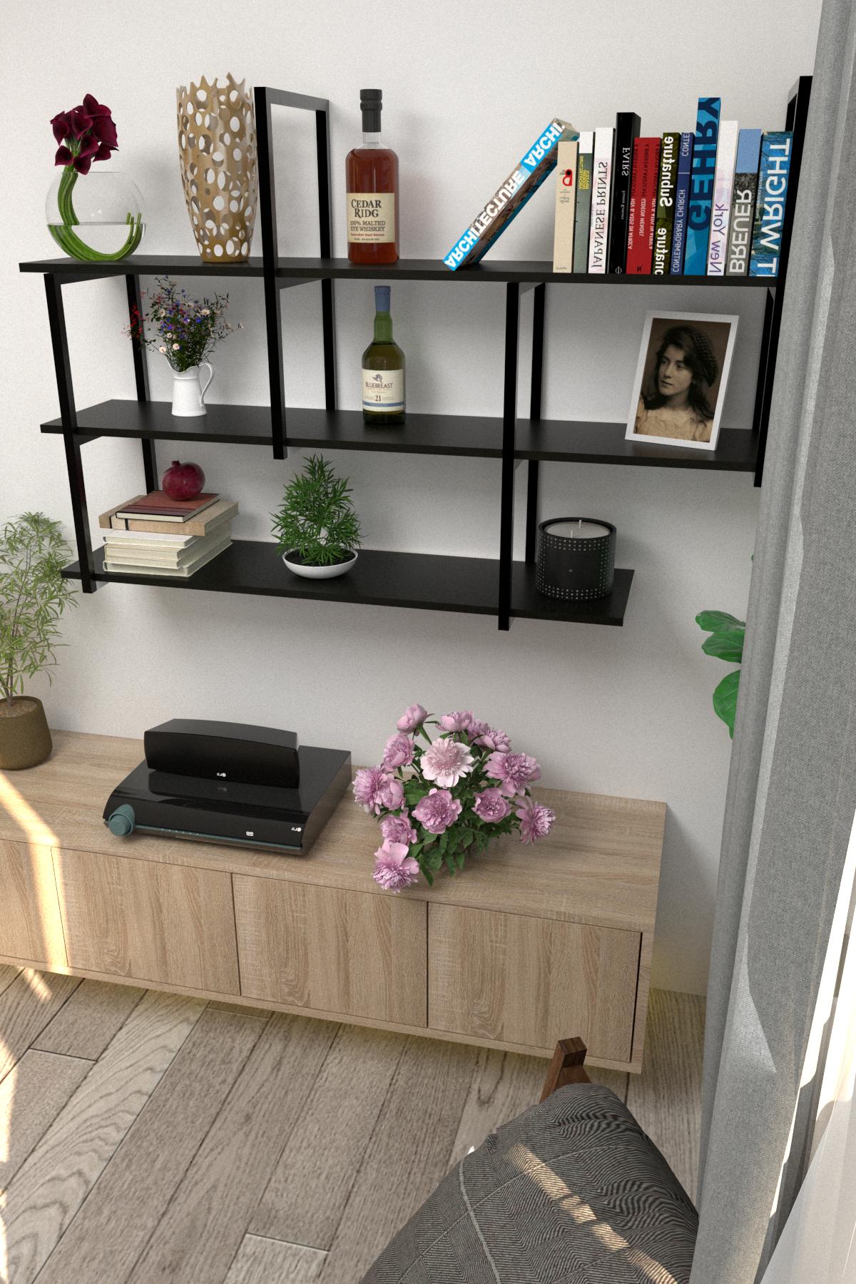 Полка настенная EcoLoft Лофт Эстера DSP-1186 Черный (25738741) Полка настенная EcoLoft Лофт Эстера DSP-1186 Черный (25738741)