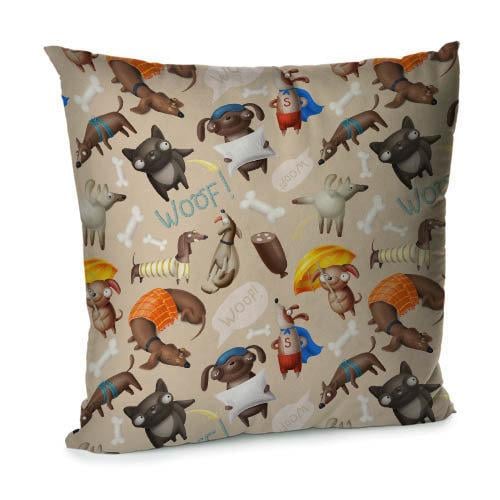 Подушка диванна з оксамиту Собаки 45x45 см (45BP_DOG027)
