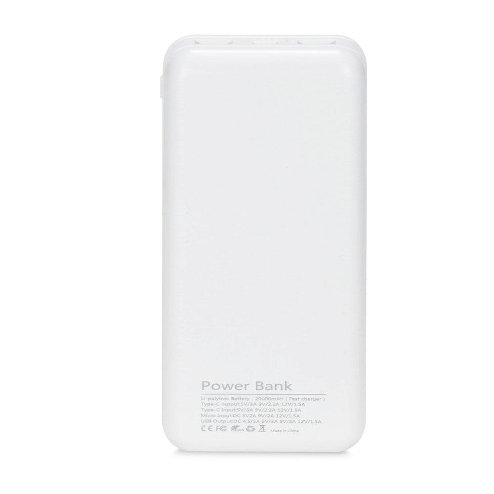 Повербанк Kraft KPB-2020FC 22.5W QC 3.0 20000 mAh White (43-00058) - фото 5