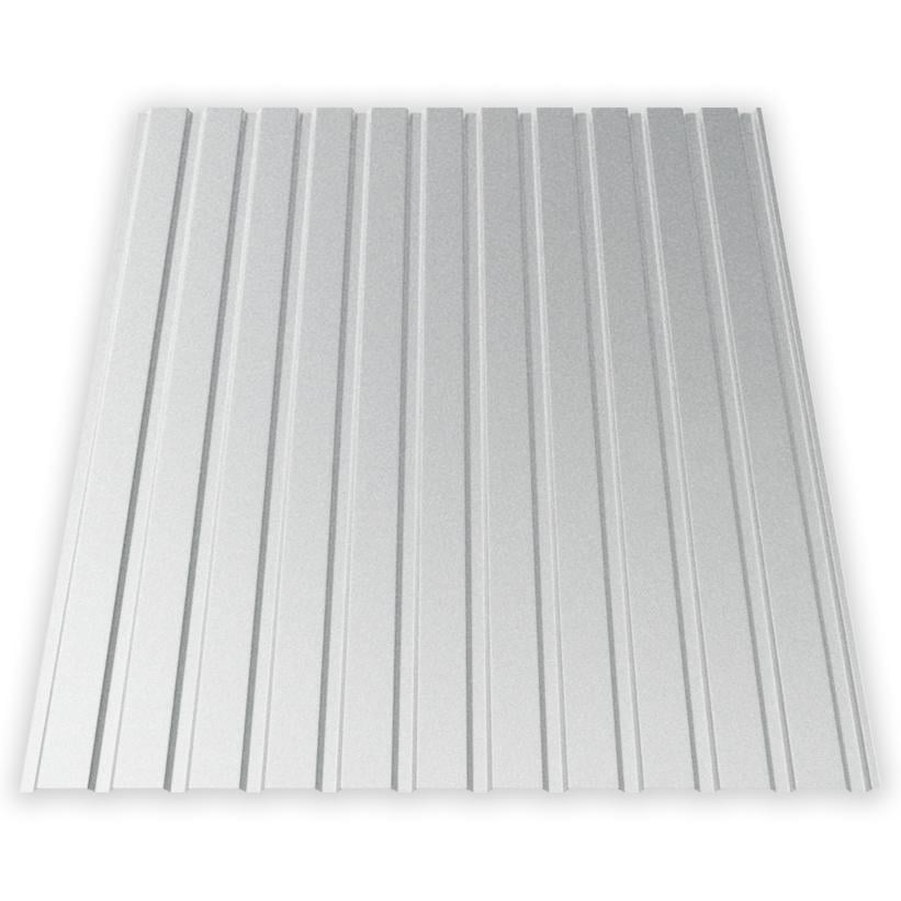 Профнастил AKM ПС-10 100 г/м2 0,45 мм 1200х2000 мм Ral 9006 Серебро глянец (30297463) - фото 1